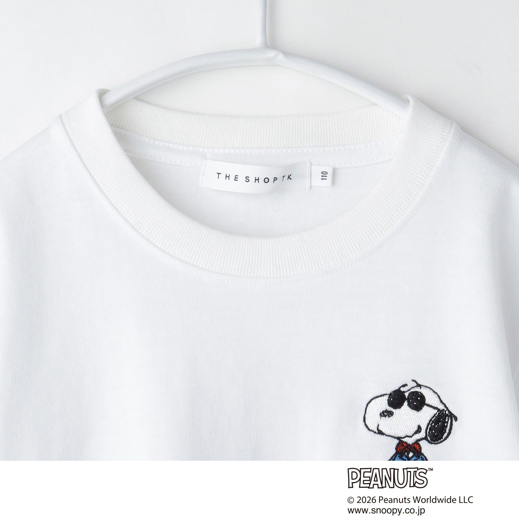 THE SHOP TK「PEANUTS ／ ピーナッツ スヌーピー ワンポイント刺繍半袖Tシャツ」|Tシャツ・カットソー|