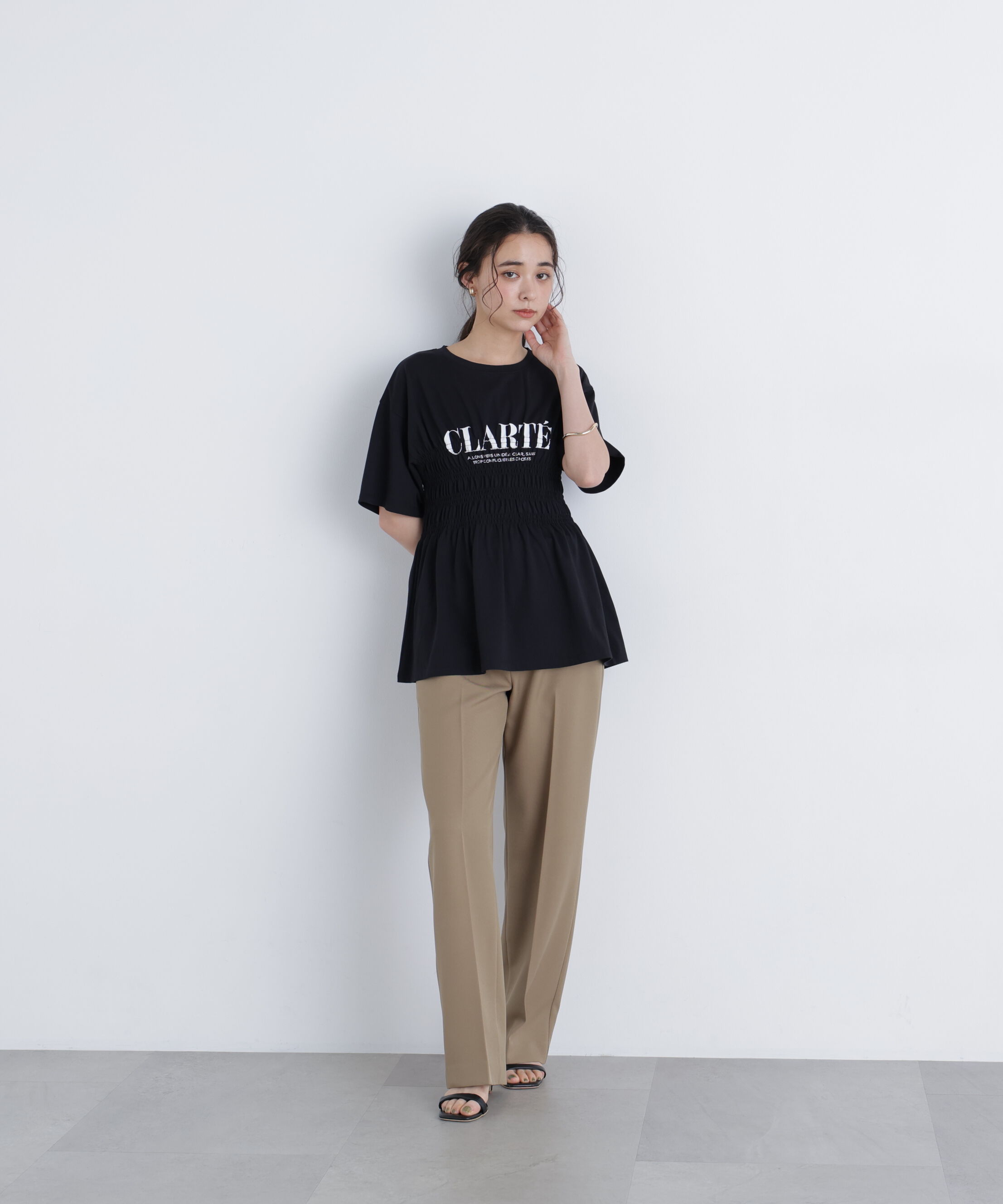  「〈N.〉シャーリングペプラムカットソー」|Tシャツ・カットソー|