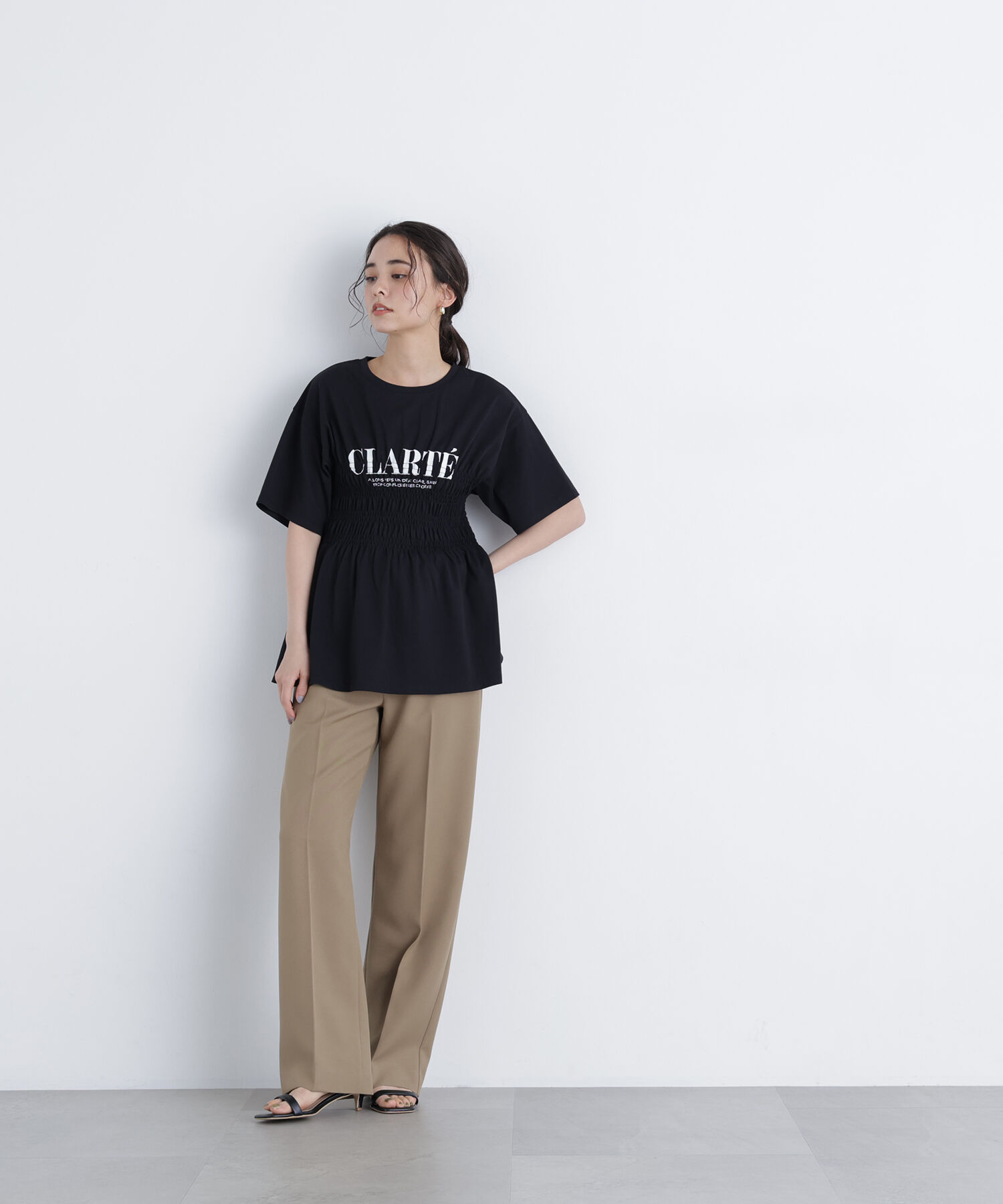  「〈N.〉シャーリングペプラムカットソー」|Tシャツ・カットソー|