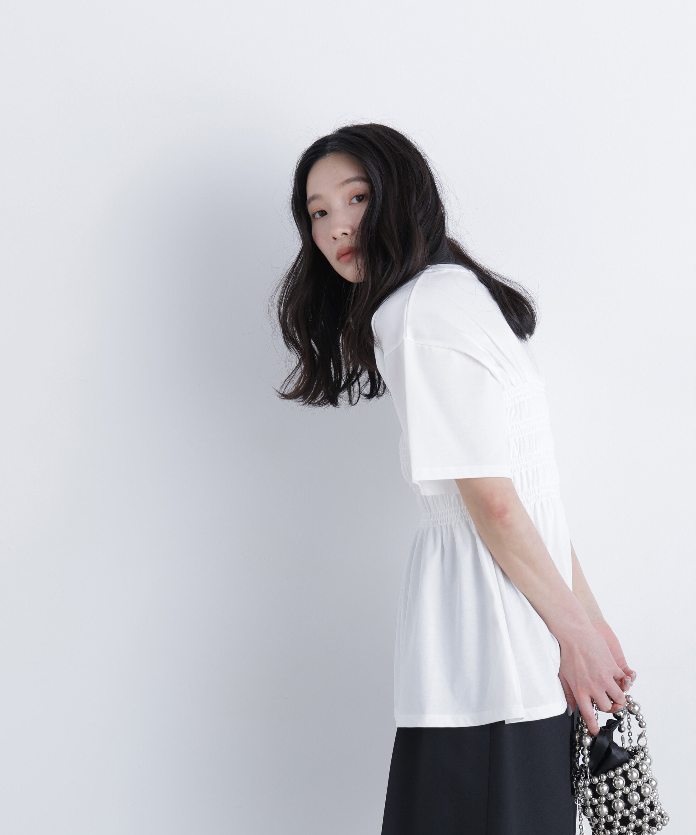  「〈N.〉シャーリングペプラムカットソー」|Tシャツ・カットソー|