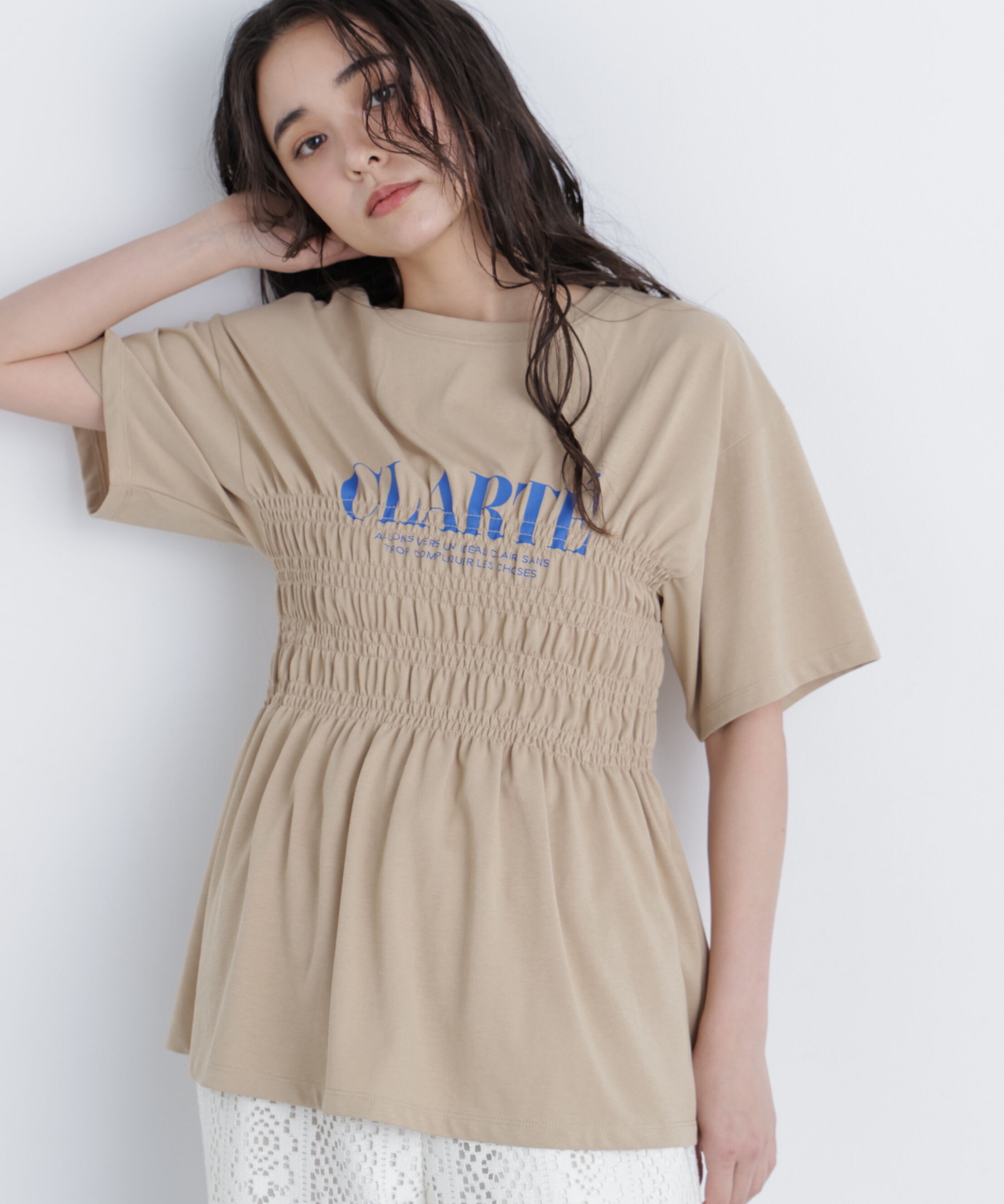 「〈N.〉シャーリングペプラムカットソー」|Tシャツ・カットソー|