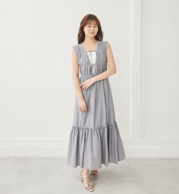 archives「２ｗａｙリボンシャーリングノースリワンピース」|ワンピース|GRAY