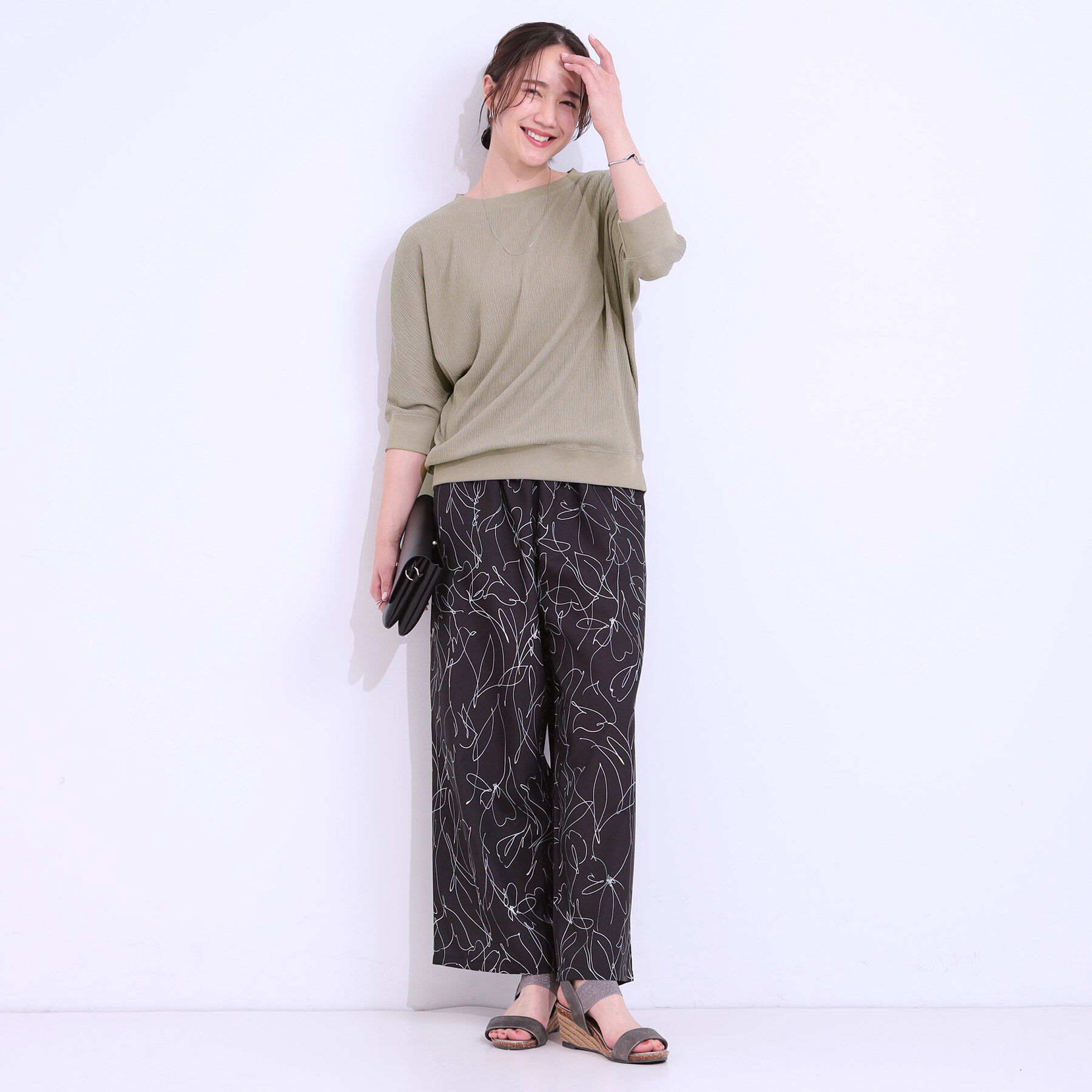 SHOO･LA･RUE「ゆるシルエットが心地よい リブドルマントップス」|Tシャツ・カットソー|