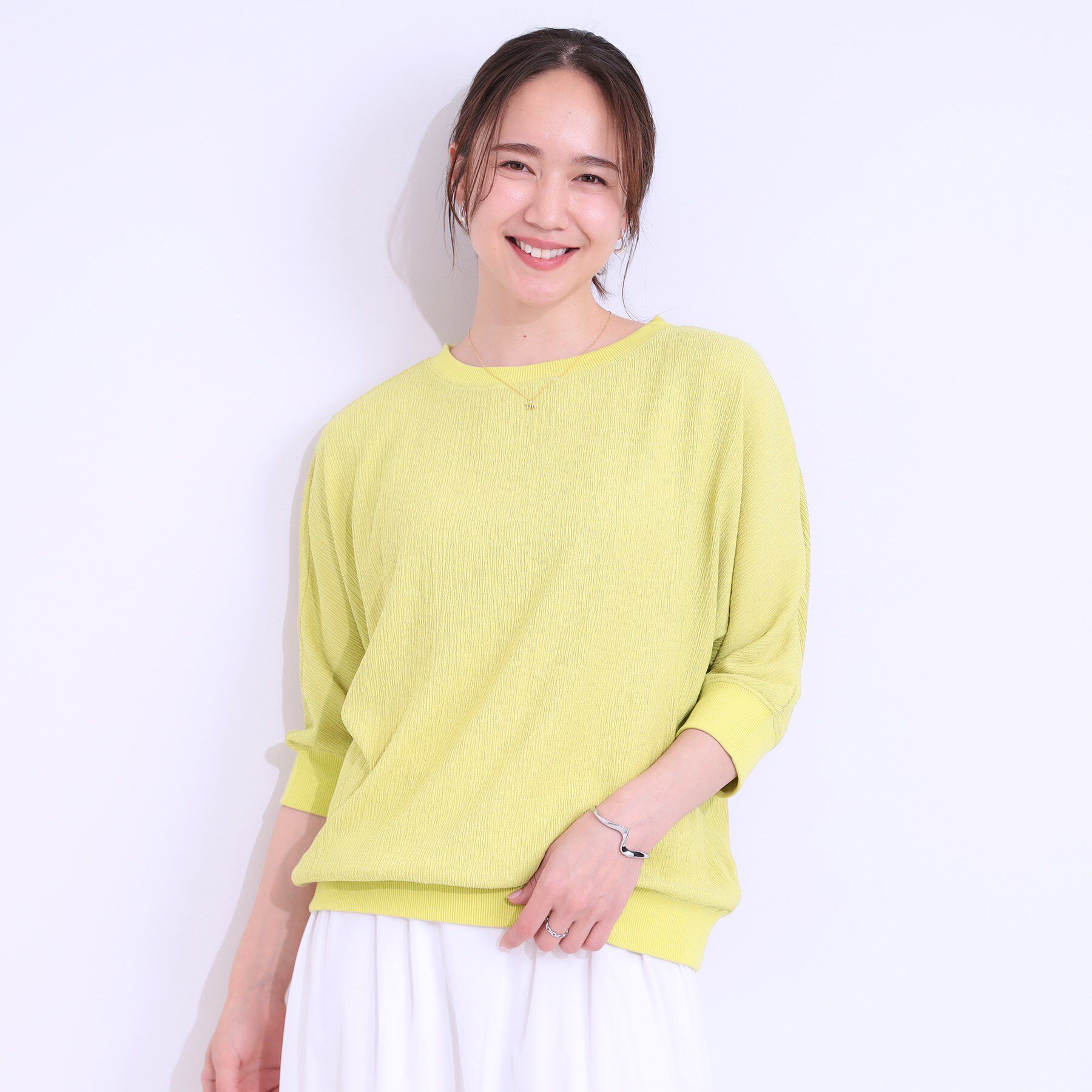 SHOO･LA･RUE「ゆるシルエットが心地よい リブドルマントップス」|Tシャツ・カットソー|