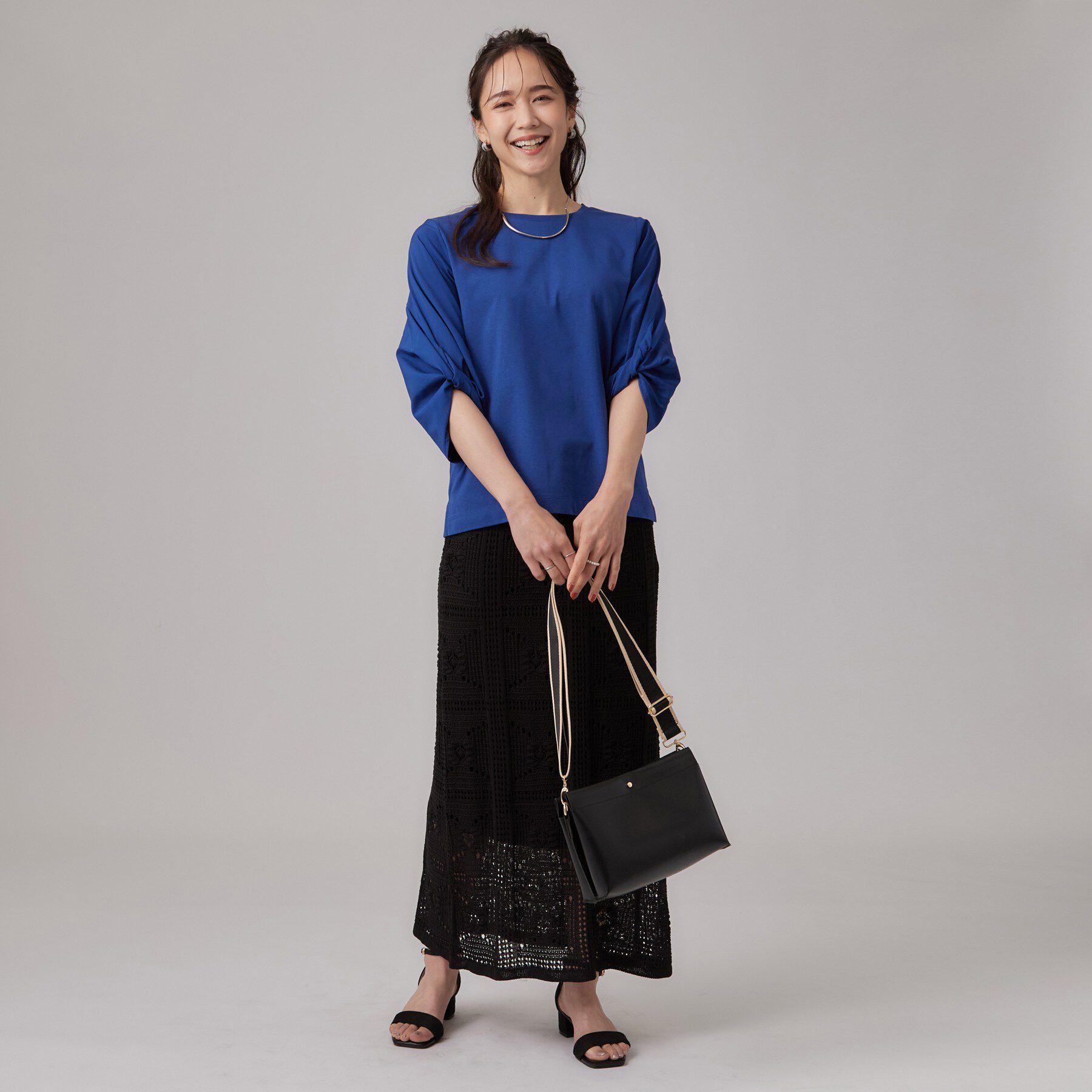 SHOO･LA･RUE「ON・OFF大活躍ツイストスリーブトップス」|Tシャツ・カットソー|