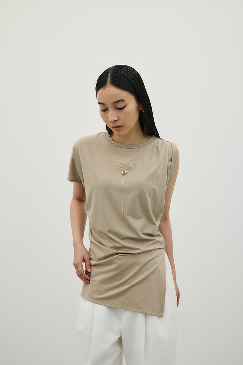STYLEMIXER「アシンメトリールーズT」|Tシャツ・カットソー|L/BEG1