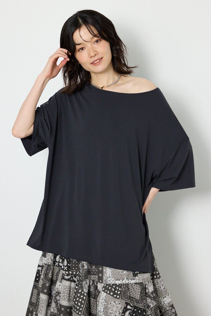 RODEO CROWNS「T/Fワンショルダールーズトップス」|Tシャツ・カットソー|BLK