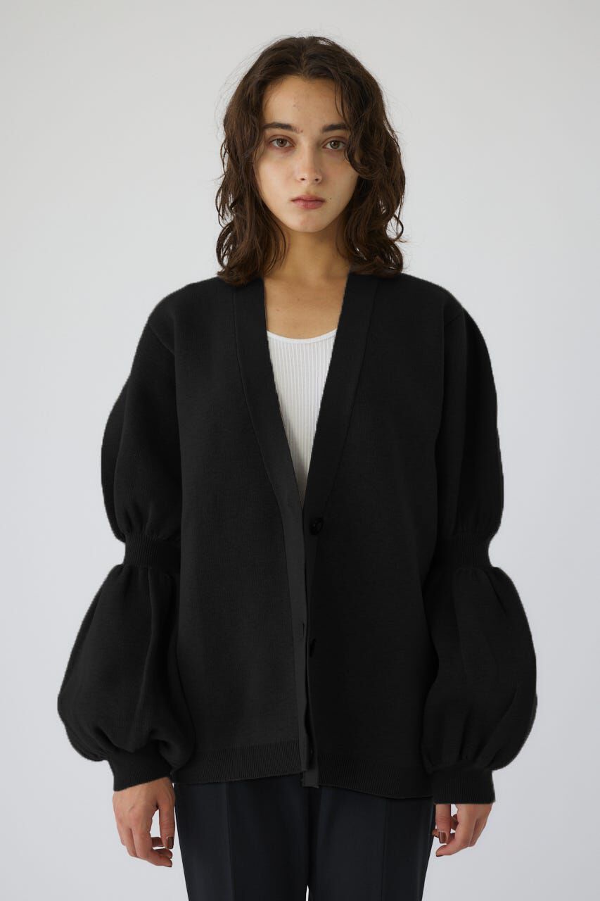 RIM.ARK 「Volume sleeve knit CD」|カーディガン|BLK