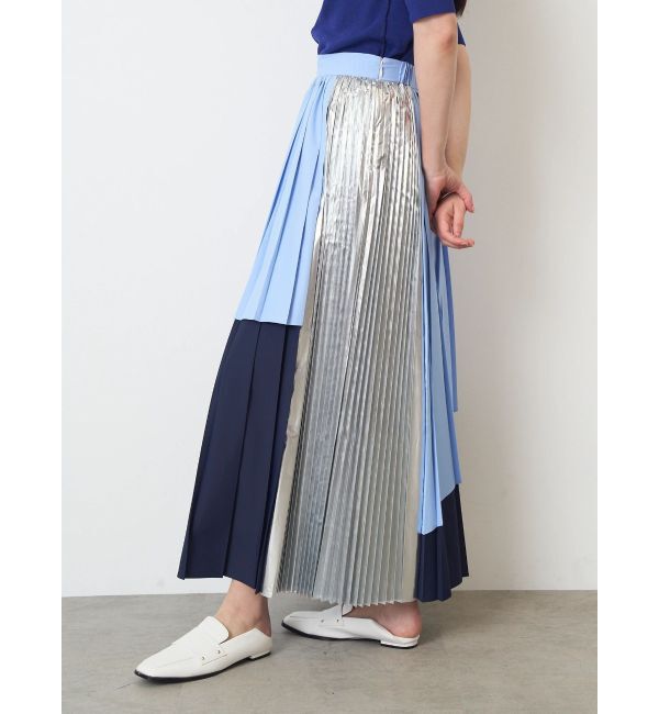 ELENDEEK「COLOR BLOCK PLEATS SK」|スカート|