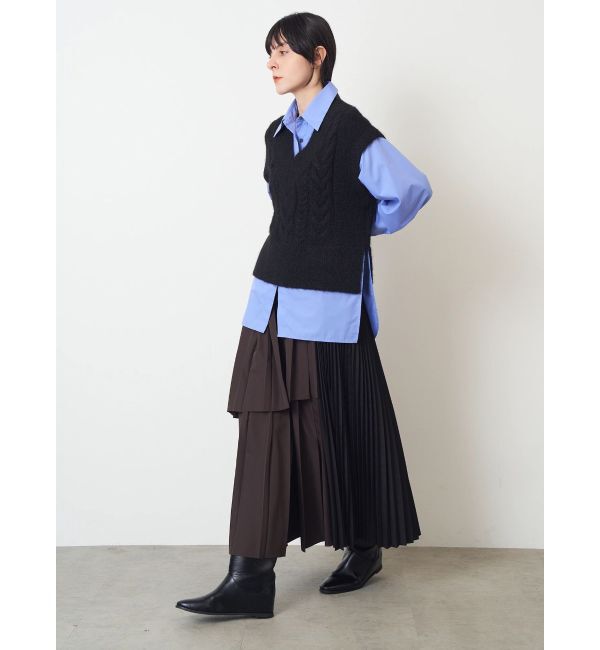 ELENDEEK「COLOR BLOCK PLEATS SK」|スカート|