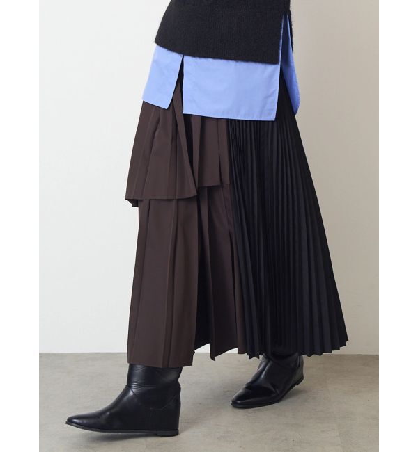 ELENDEEK「COLOR BLOCK PLEATS SK」|スカート|