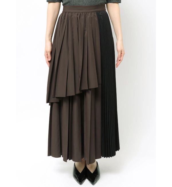 ELENDEEK「COLOR BLOCK PLEATS SK」|スカート|