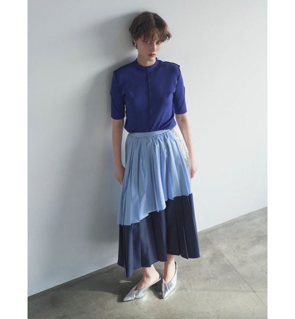 ELENDEEK「COLOR BLOCK PLEATS SK」|スカート|