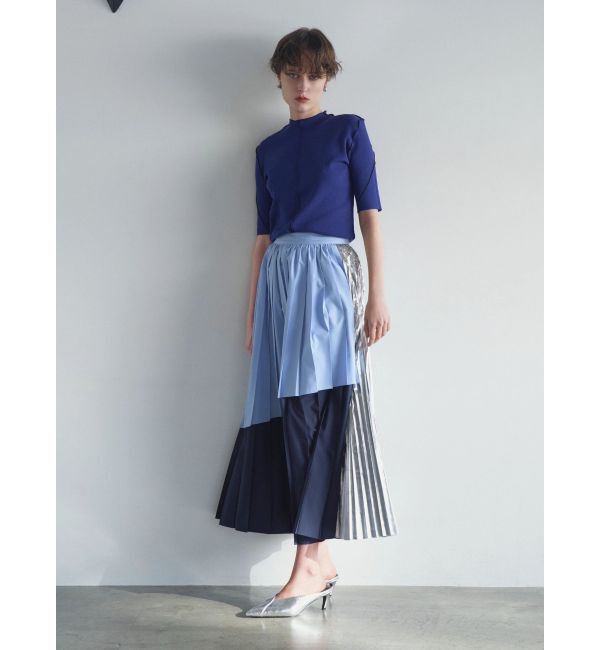 ELENDEEK「COLOR BLOCK PLEATS SK」|スカート|