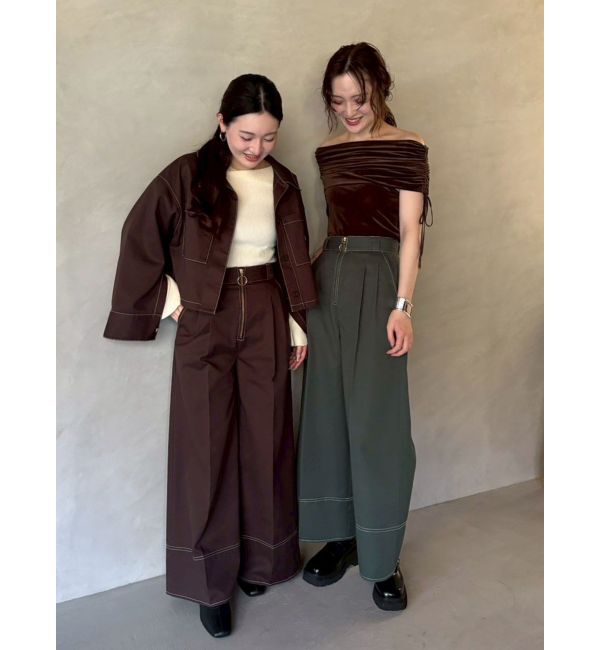 LAGUNAMOON「【別注Dickies】タックワイドパンツ」|その他|
