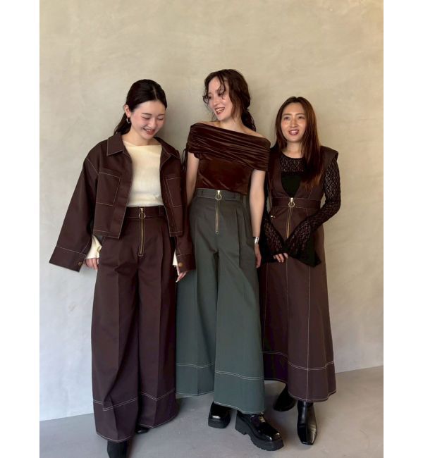 LAGUNAMOON「【別注Dickies】タックワイドパンツ」|その他|