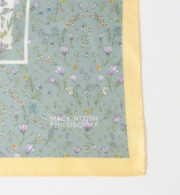MACKINTOSH PHILOSOPHY「Snowblue Garden シルクプリントスカーフ」|バンダナ・スカーフ|