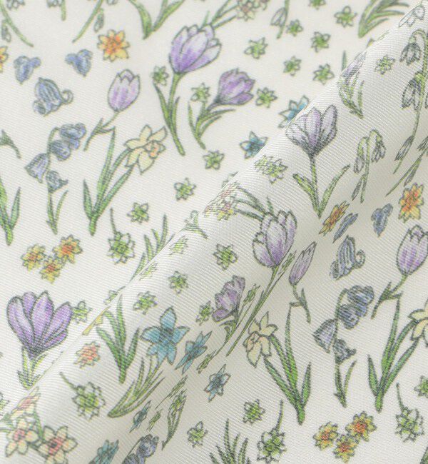 MACKINTOSH PHILOSOPHY「Snowblue Garden シルクプリントスカーフ」|バンダナ・スカーフ|