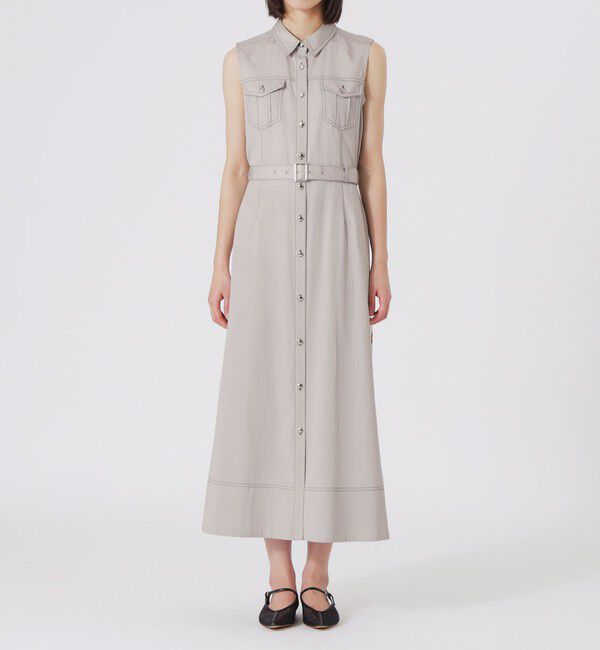  「バックスカーフノースリーブワンピース」|ワンピース|