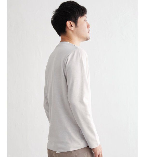 ikka「ライトダンボールWフェイスロンT」|Tシャツ・カットソー|