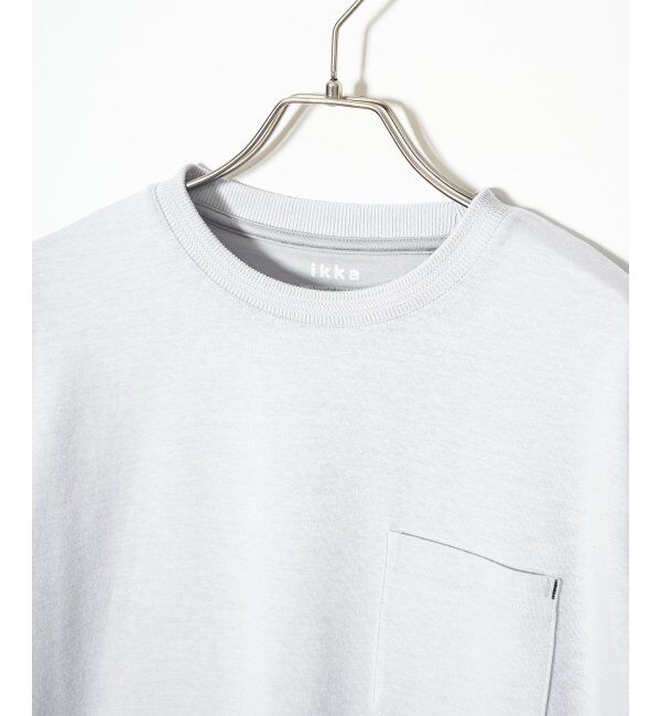 ikka「ライトダンボールWフェイスロンT」|Tシャツ・カットソー|