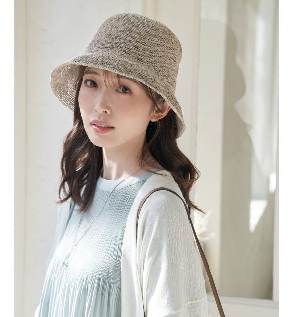 ikka「雑材細こま編みハット」|その他|