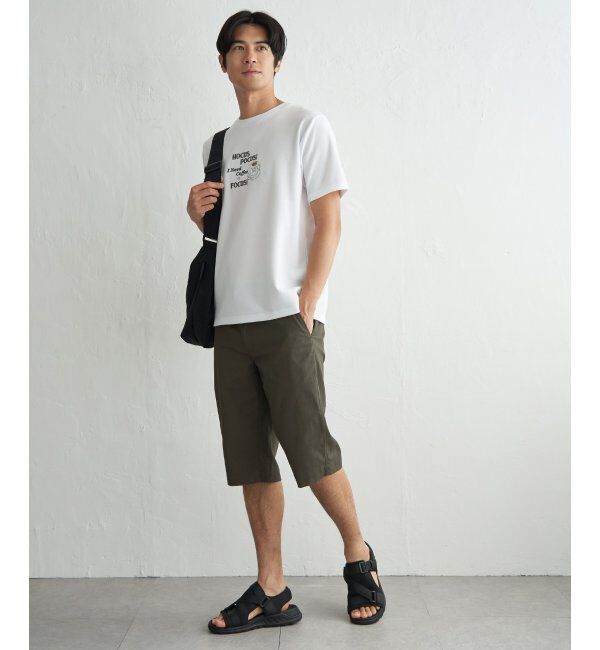 ikka「6.5分丈ドビーイージーハーフパンツ」|その他|