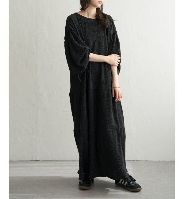 VENCE share style「カット楊柳ワンピース」|ワンピース|ブラック