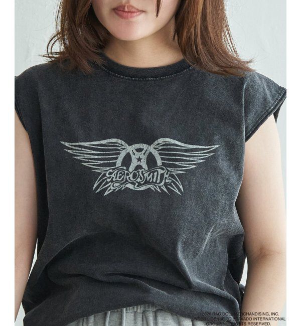 VENCE share style「「Aerosmith エアロスミス」ノースリT バンドT」|タンクトップ|ブラック