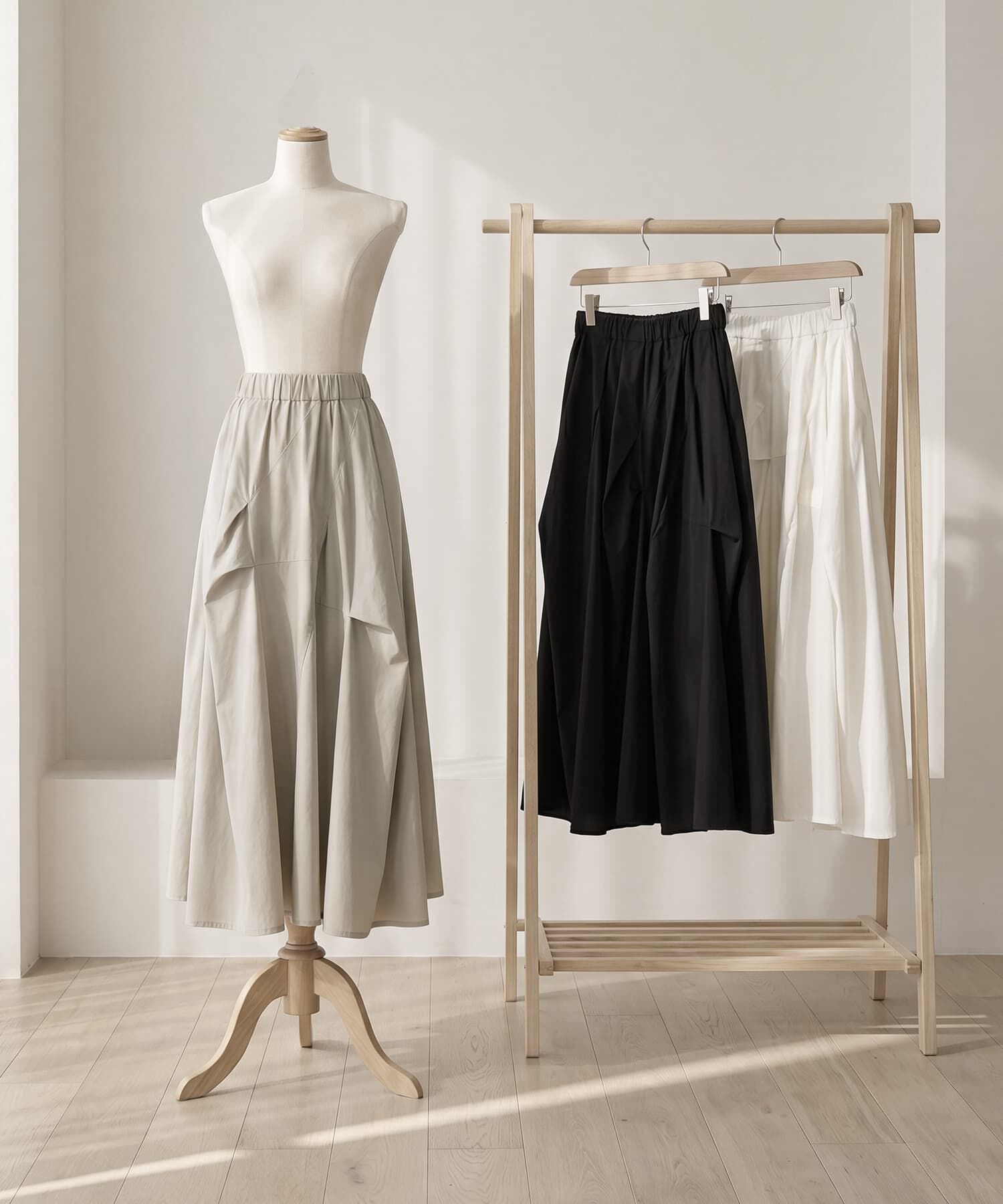 STYLE DELI「【selection】ランダムタック立体フォルムスカート」|スカート|