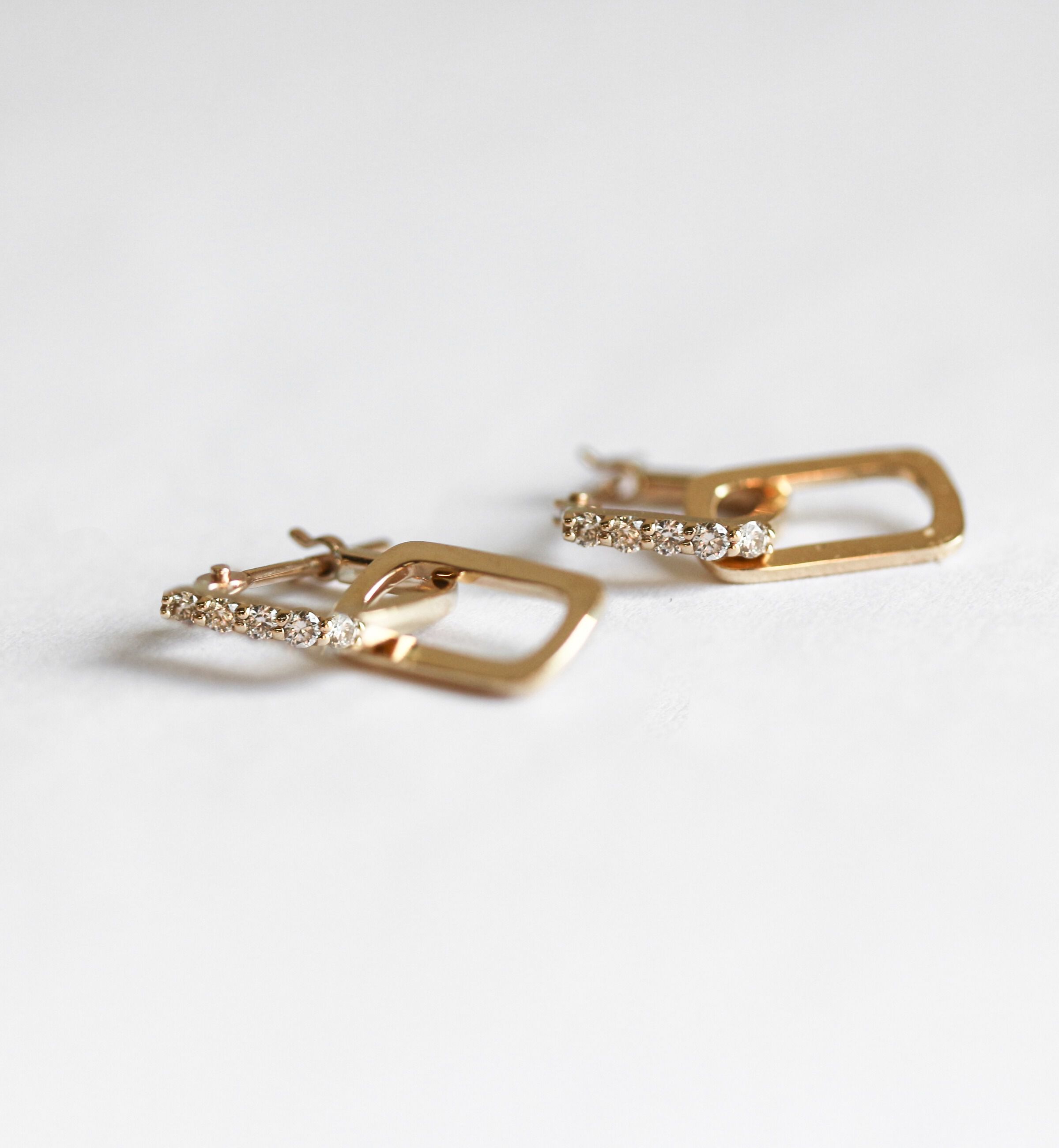  「ダイヤモンド リアン ピアス  | K10YG 〈リアン〉」|ピアス|