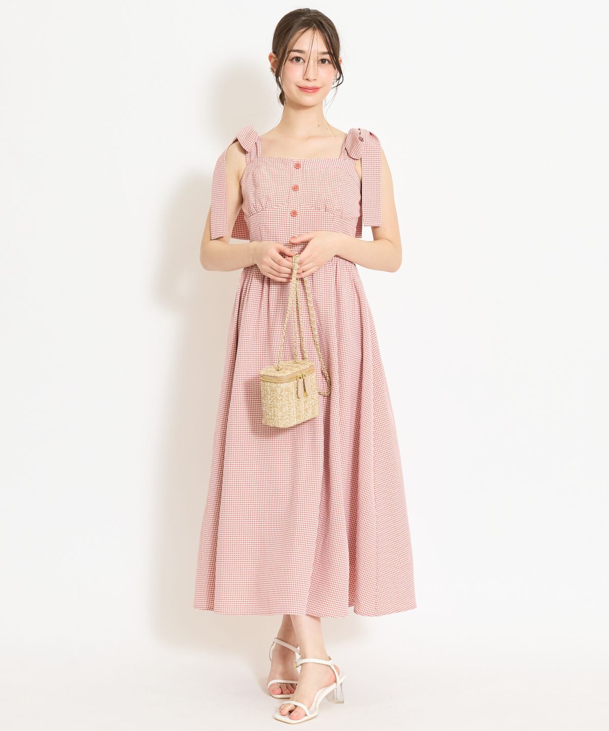 WILLSELECTION「リボンショルダーギャザーワンピース」|ワンピース|