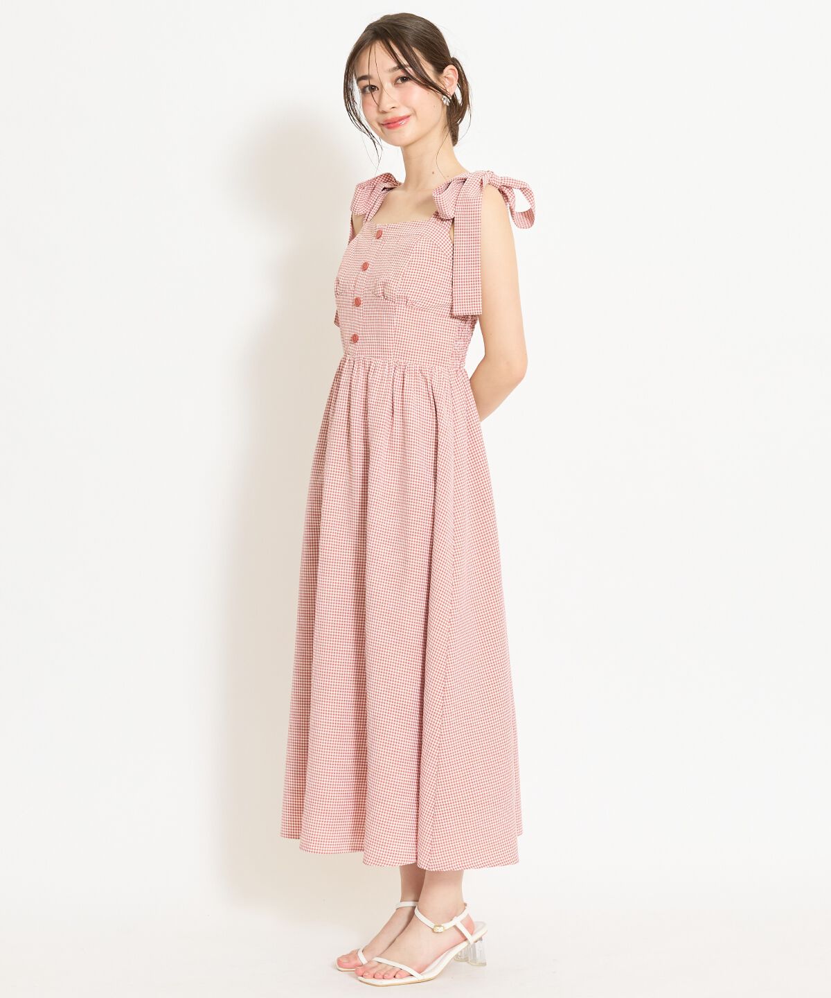WILLSELECTION「リボンショルダーギャザーワンピース」|ワンピース|