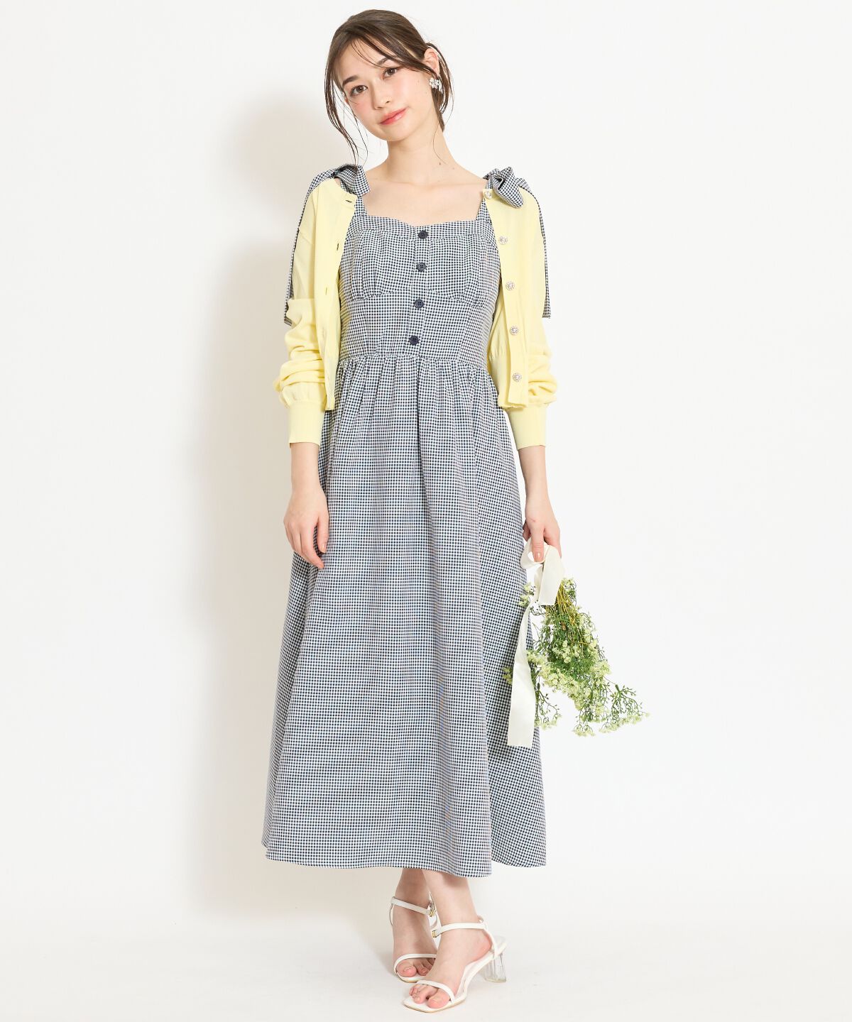 WILLSELECTION「リボンショルダーギャザーワンピース」|ワンピース|
