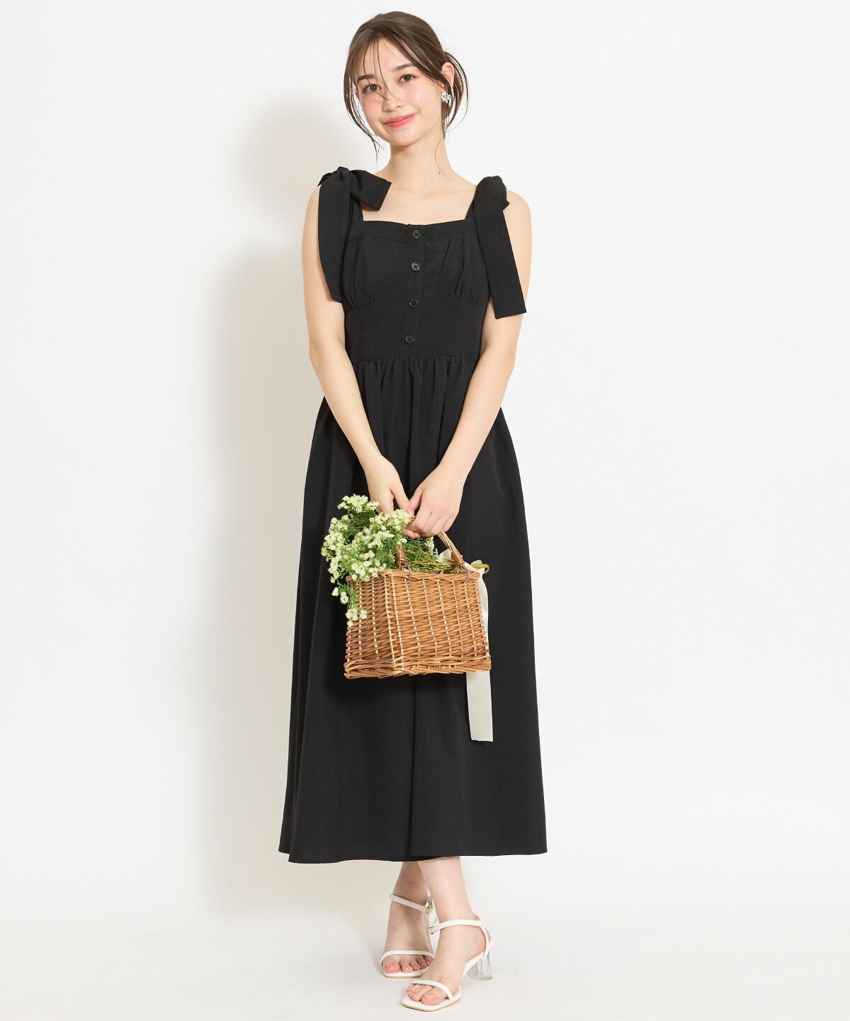 WILLSELECTION「リボンショルダーギャザーワンピース」|ワンピース|