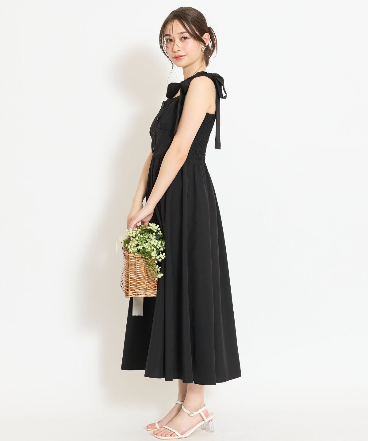 WILLSELECTION「リボンショルダーギャザーワンピース」|ワンピース|