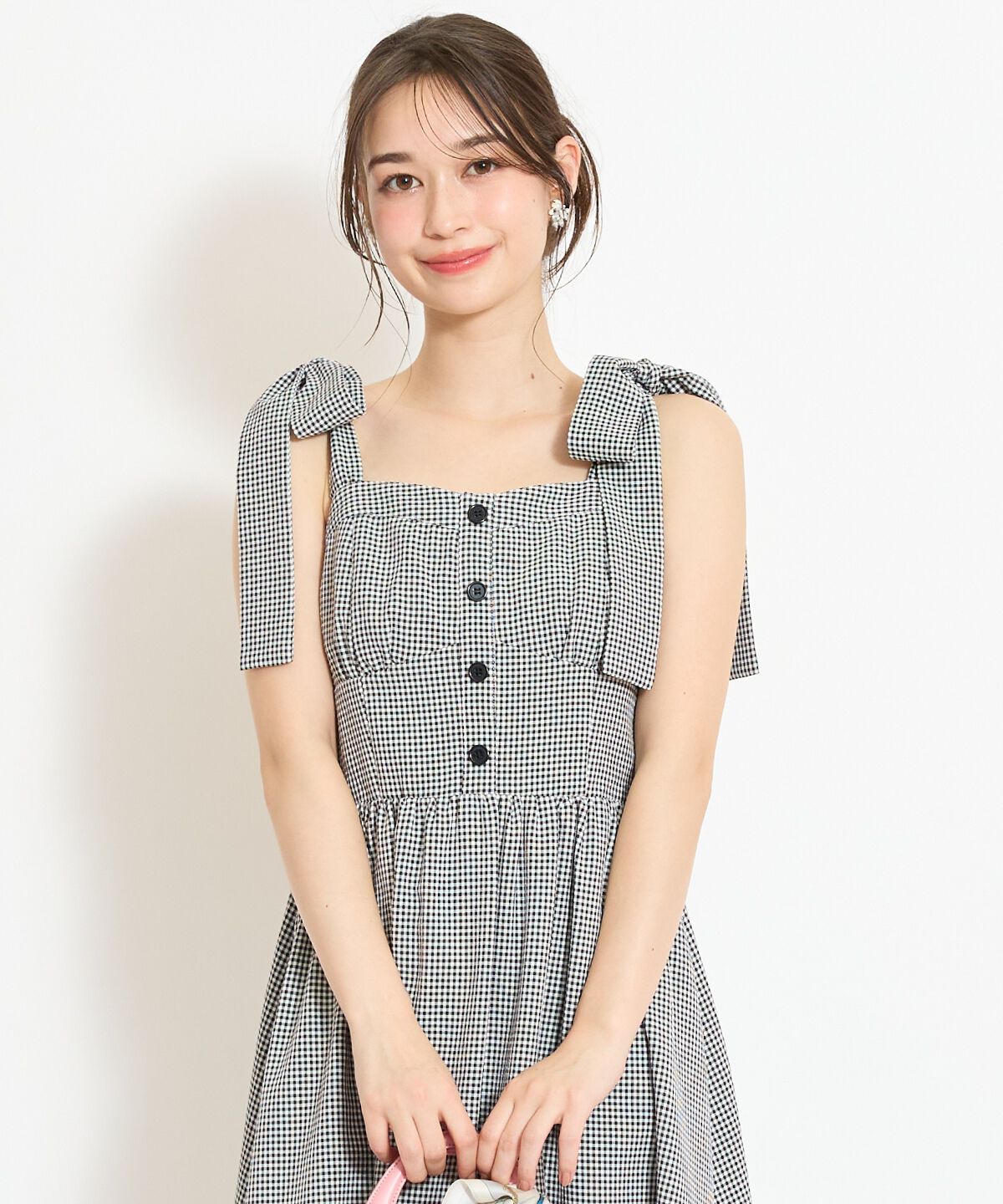 WILLSELECTION「リボンショルダーギャザーワンピース」|ワンピース|