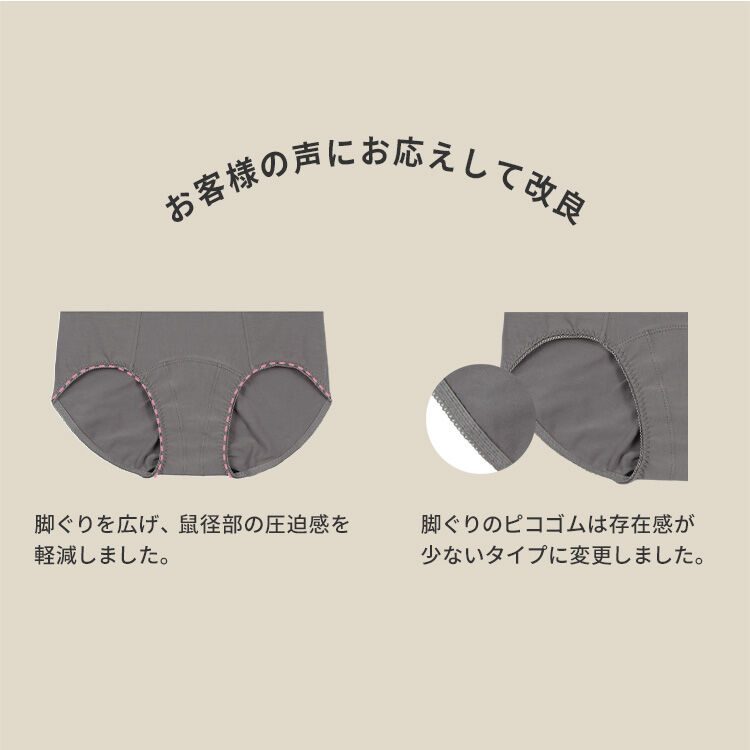 intesucre「アンテシュクレ こんなにズレない サニタリーショーツ ウイング対応 S-3L TSE005B」|インナー|