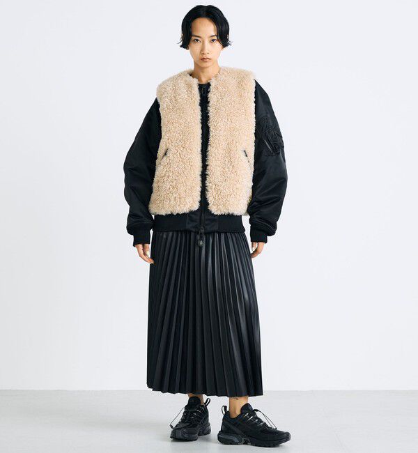 TOMORROWLAND BUYING WEAR「【別注】HYKE FAUX SHEARLING TYPE MA-1JACKET」|ブルゾン・スタジャン|