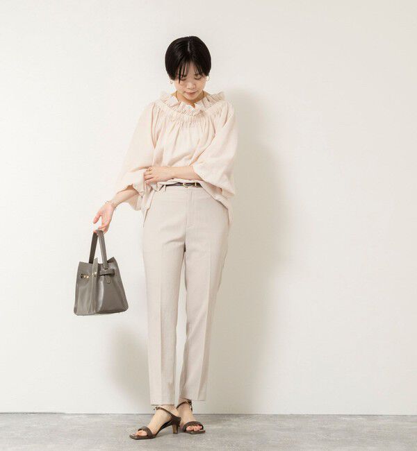 NOLLEY'S sophi「《セットアップ対応/UVカット/接触冷感》ウォッシャブルDry toro テーパードパンツ」|チノ|