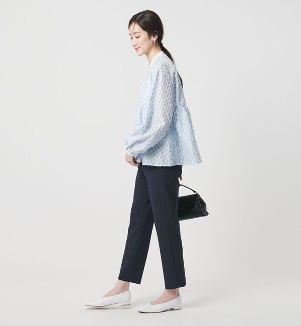 UNITED ARROWS「ダブルクロス スリムパンツ ‐ストレッチ ウォッシャブル‐」|スラックス|