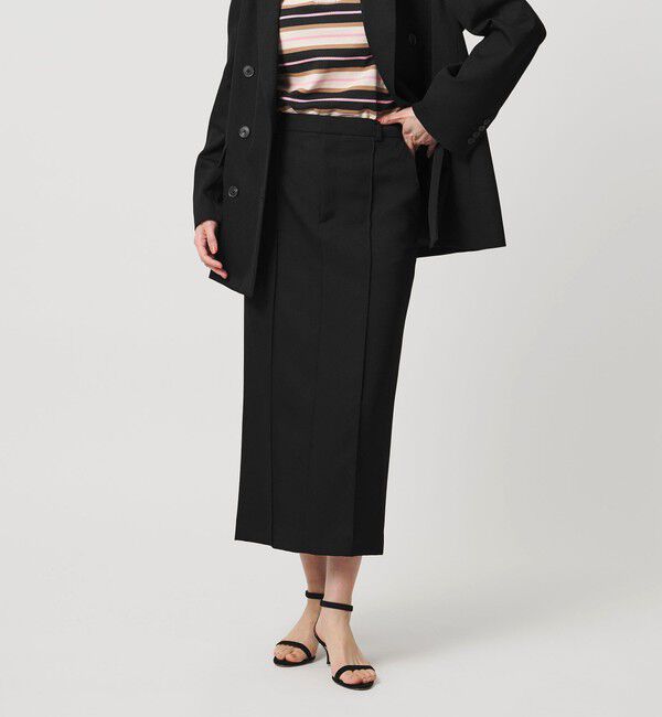 UNITED ARROWS「ギャバジン スカート」|スカート|BLACK