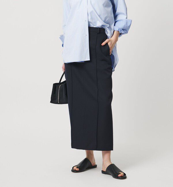 UNITED ARROWS「ギャバジン スカート」|スカート|NAVY