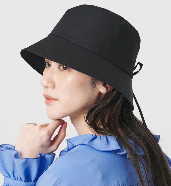 UNITED ARROWS「バックリボン バケットハット UV」|ハット|BLACK