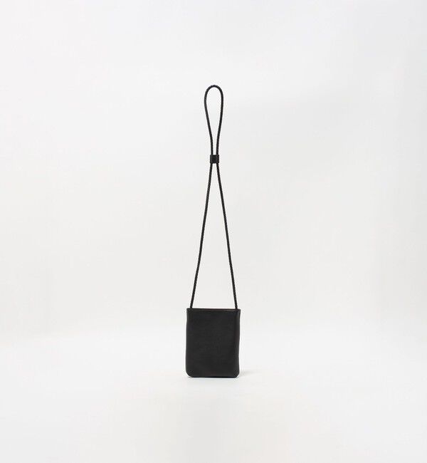 UNITED ARROWS「UNFINISHED LEATHER SACOCHE/アンフィニッシュドレザー サコッシュ」|ショルダー・メッセンジャー|BLACK