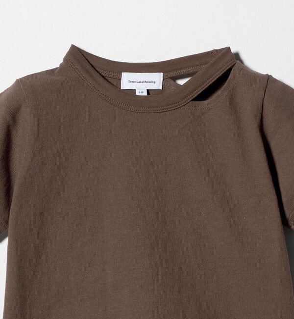 UNITED ARROWS green label relaxing「【WEB限定】ネック スリットTシャツ 100cm-160cm」|Tシャツ・カットソー|