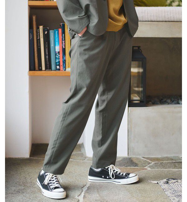 UNITED ARROWS green label relaxing「Dot Air 1プリーツ ユーティリティー パンツ W2 -ストレッチ-」|その他|OLIVE