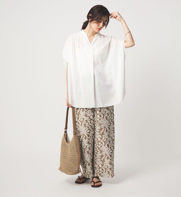 UNITED ARROWS green label relaxing「［size SHORTあり］ショルダー タック スキッパー ブラウス」|シャツ・ブラウス|