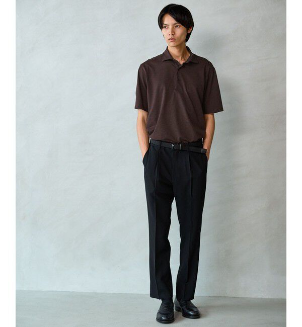UNITED ARROWS green label relaxing「プライムフレックス ドット メッシュ カッタウェイ ビズポロ ポロシャツ -ストレッチ・吸水速乾・通気性-」|ポロシャツ|