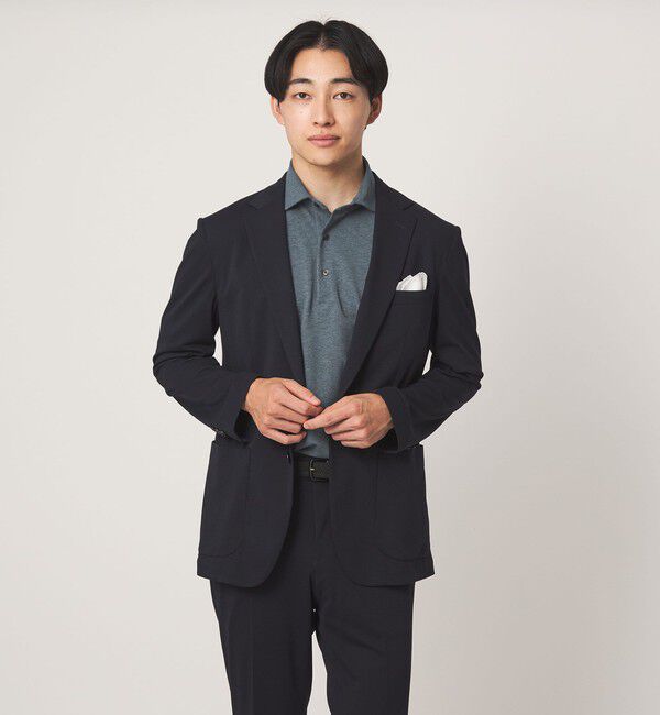 UNITED ARROWS green label relaxing「プライムフレックス ドット メッシュ カッタウェイ ビズポロ ポロシャツ -ストレッチ・吸水速乾・通気性-」|ポロシャツ|